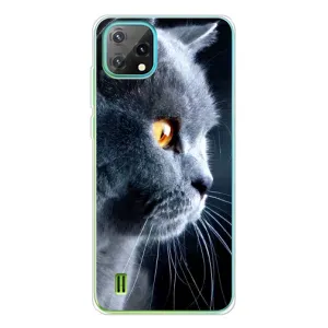 Чехлы с Котиками для Blackview Oscal C60 (VPrint) (Серый Кот)