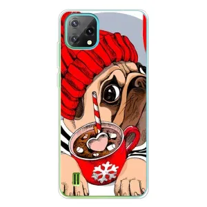 Чехлы с собаками для Blackview Oscal C60 (VPrint) (Собачка в шапке)