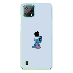 Чехол с принтом Стич на Blackview Oscal C60 (Stitch apple)
