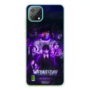 Чехол с дизайном Венздей 2 на Blackview Oscal C60 (Фиолетовая магия Уэнздей)