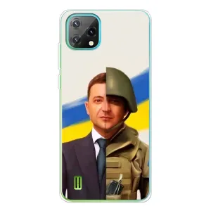 Чехол для Blackview Oscal C60 (AlphaPrint - с принтом Зеленского) (Зеленский солдат)