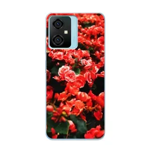 Чохли з квітами для Blackview Oscal C70 (VPrint) (Квіти червоні)