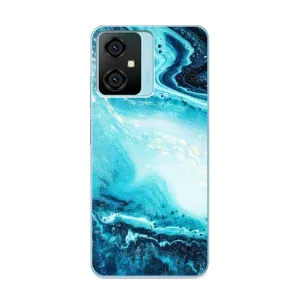 Мраморний чехол на Blackview Oscal C70 (VPrint) (Блакитний мрамор)