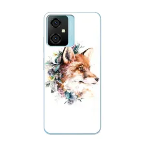 Чохли з картинкою Лисичка для Blackview Oscal C70 (VPrint) (Лиса в квітах)