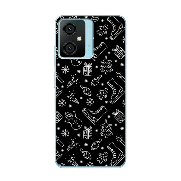 Чехол с принтом «Новогодний фон» для Blackview Oscal C70