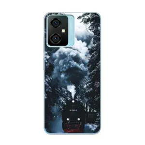 Новогодние, Праздничные Чехлы для Blackview Oscal C70 - 2024 год (Зимний поезд)