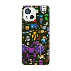 Чохол Майнкрафт на Blackview Oscal C80 (AlphaPrint) Minecraft (Колаж Майнкрафт)