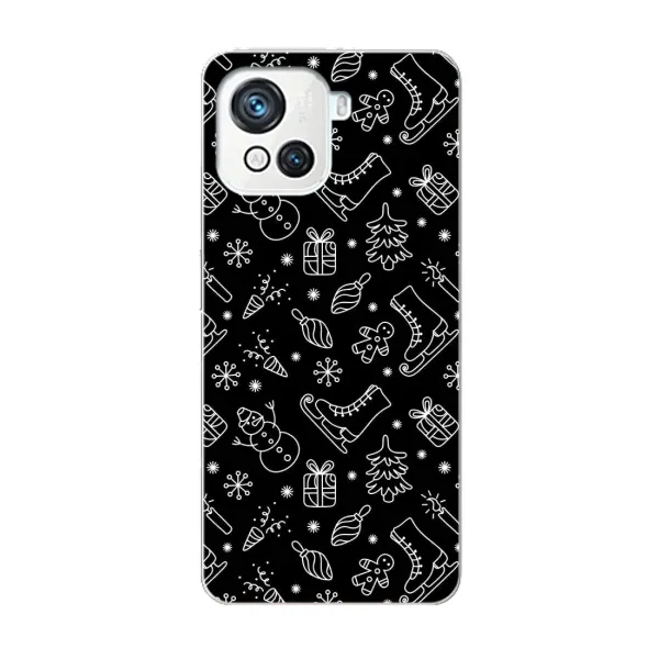 Чохол з принтом «Новорічний фон» для Blackview Oscal C80