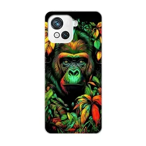 Чохол з Мавпами Blackview Oscal C80 - (AlphaPrint) (Мавпа в квітах)