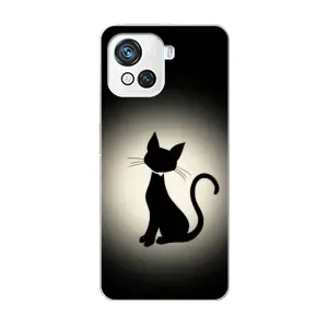Чохол з принтом для Blackview Oscal C80 (AlphaPrint) Модні коти (Силует котика)