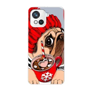 Чехлы с собаками для Blackview Oscal C80 (VPrint) (Собачка в шапке)