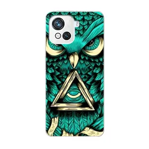 Чехол с птицами на Blackview Oscal C80 (VPrint) (Сова с глазом)