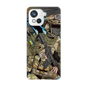 Чехлы с картинкой ЗСУ для Blackview Oscal C80 (AlphaPrint) (Воин ВСУ)