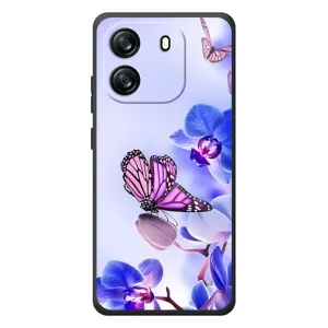 Чохли з квітами для Blackview Oscal Flat 1C (VPrint) (Метелик на квітах)