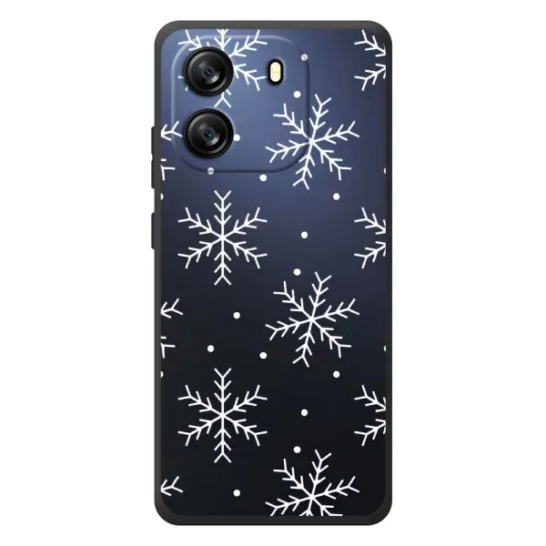 Чохол з принтом «Білі сніжинки» для Blackview Oscal Flat 1C