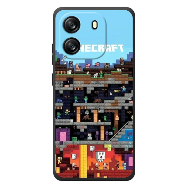 Чехол с принтом «фон Minecraft» для Blackview Oscal Flat 1C