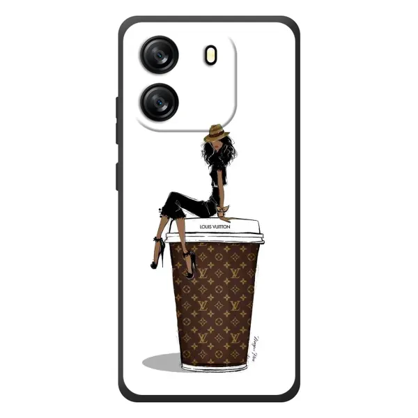Чехол с принтом «кофе LOUIS VUITTON» для Blackview Oscal Flat 1C