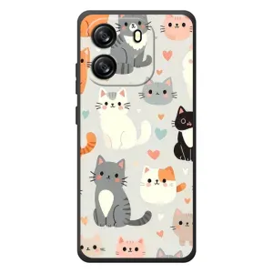 Чохол з малюнком кіт на Blackview Oscal Flat 1C (Колаж котів)