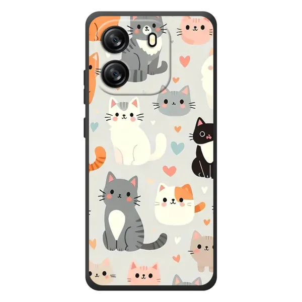Чехол с принтом «Коллаж котов» для Blackview Oscal Flat 1C Чехол с принтом «Коллаж котов» для Blackview Oscal Flat 1C
