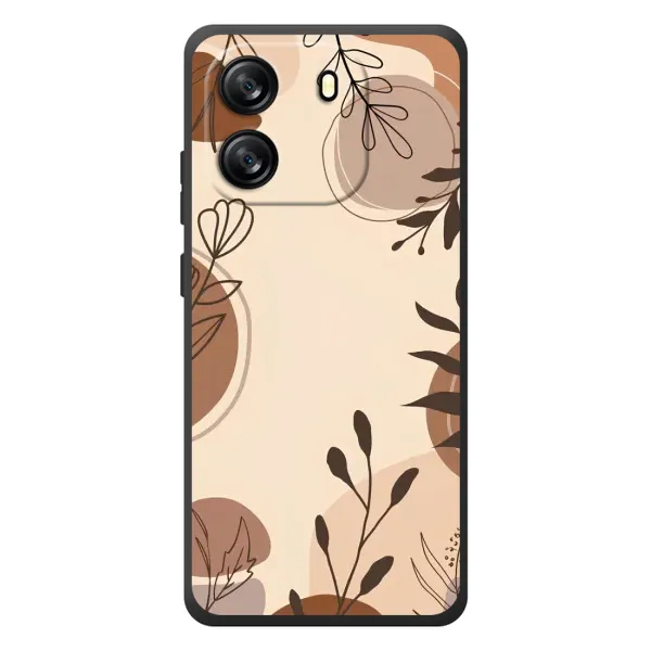 Чехол с принтом «Коричневые цветы» для Blackview Oscal Flat 1C