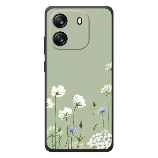 Чехол с принтом «Цветы на зеленом» для Blackview Oscal Flat 1C