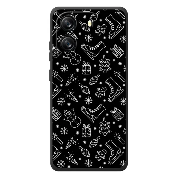 Чехол с принтом «Новогодний фон» для Blackview Oscal Flat 1C Чехол с принтом «Новогодний фон» для Blackview Oscal Flat 1C