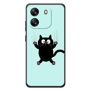 Чохол з принтом для Blackview Oscal Flat 1C (AlphaPrint) Модні коти (Падаючий кіт)