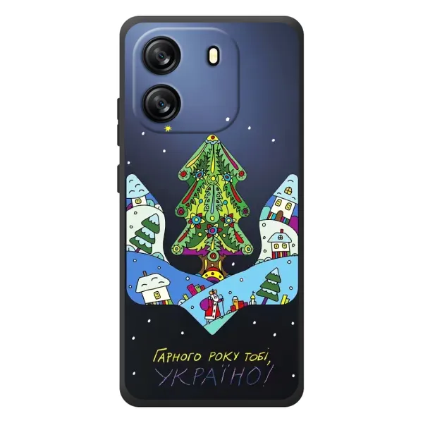 Чохол з принтом «Різдвяний герб» для Blackview Oscal Flat 1C