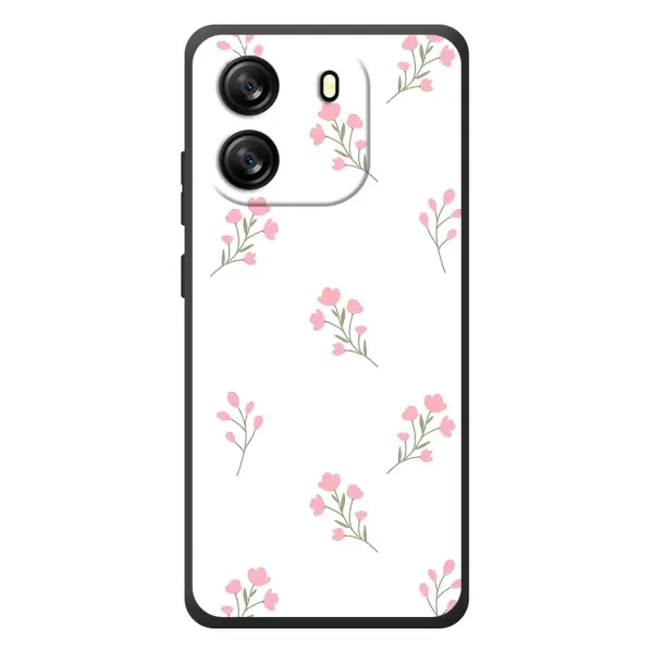 Чехол с принтом «Розовые цветы» для Blackview Oscal Flat 1C