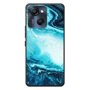Мраморный чехол на Blackview Oscal Modern 8 (VPrint) (Голубой мрамор)