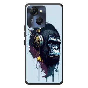 Чехол с Обезьянами Blackview Oscal Modern 8 - (AlphaPrint) (Горилла в наушниках)