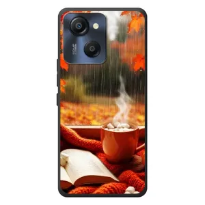 Чехол с уникальным дизайном «Осень с кофе» для Blackview Oscal Modern 8 (Кофе и дождь)