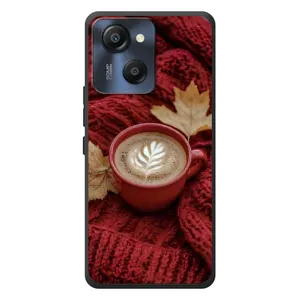 Чехол с уникальным дизайном «Осень с кофе» для Blackview Oscal Modern 8 (Кофе на пледе)