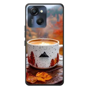 Чехол с уникальным дизайном «Осень с кофе» для Blackview Oscal Modern 8 (Кофе на природе)