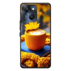 Чехол с уникальным дизайном «Осень с кофе» для Blackview Oscal Modern 8 (Кофе на желтом пледе)