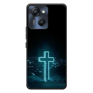 Чехол для Blackview Oscal Modern 8 (AlphaPrint) - (Христианские) (Крест и город)