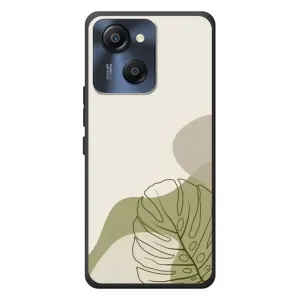Силконовий чохол з принтом в квітах на Blackview Oscal Modern 8 (Зелена монстера дизайн)