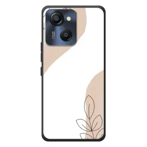 Силконовий чохол з принтом в квітах на Blackview Oscal Modern 8 (Нюдова гілочка абстракція)