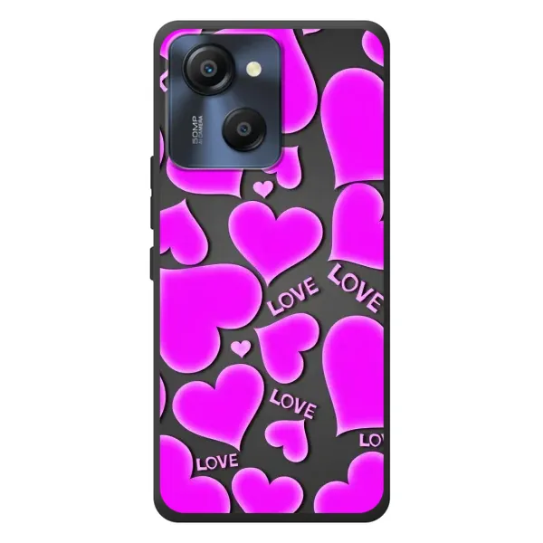 Чохол з принтом «Pink hearts» для Blackview Oscal Modern 8
