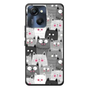 Чехлы с Котиками для Blackview Oscal Modern 8 (VPrint) (Рисованные котики)