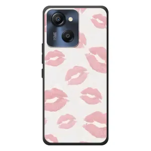 Чехол с розовым рисунком для Blackview Oscal Modern 8 (Розовые губы)