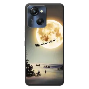 Новогодние, Праздничные Чехлы для Blackview Oscal Modern 8 - 2024 год (Санта на луне)