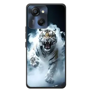 Чехол с картинкой «Хищники» для Blackview Oscal Modern 8 (Белый тигр в дыму)