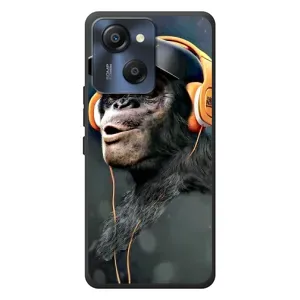 Чехол с Обезьянами Blackview Oscal Modern 8 - (AlphaPrint) (В наушниках)