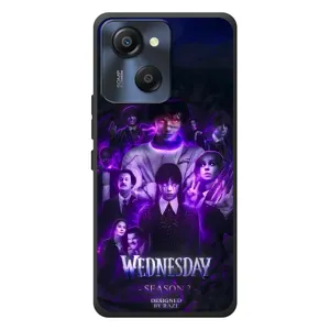 Чехол с дизайном Венздей 2 на Blackview Oscal Modern 8 (Фиолетовая магия Уэнздей)