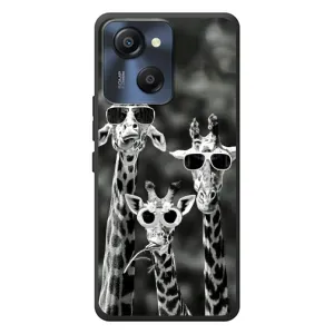 Силиконовый чехол с КАРТИНКАМИ лето для Blackview Oscal Modern 8 (AlphaPrint) (Жирафы в очках)
