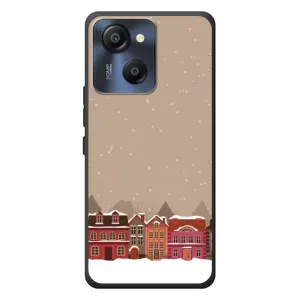 Новогодние, Праздничные Чехлы для Blackview Oscal Modern 8 - 2024 год (Зимний город)
