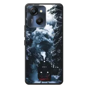 Новогодние, Праздничные Чехлы для Blackview Oscal Modern 8 - 2024 год (Зимний поезд)