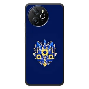 Чохли для Blackview Oscal Tiger 12 Укр. Символіка (AlphaPrint) (Квітковий Герб)