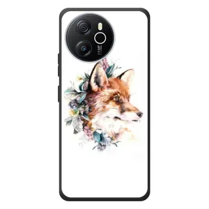 Чехлы с картинкой Лисички для Blackview Oscal Tiger 12 (VPrint) (Лисичка в цветочках)